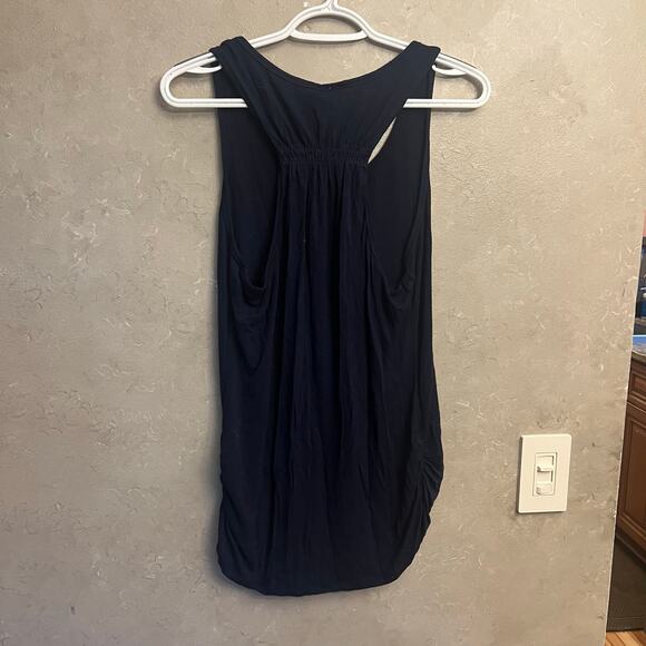 Free Kisses Navy Ruched Racerback Tank XL - Picture 9 of 9